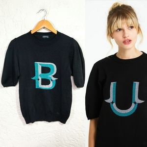 Iorane Say My Name Letter B Sweater Small